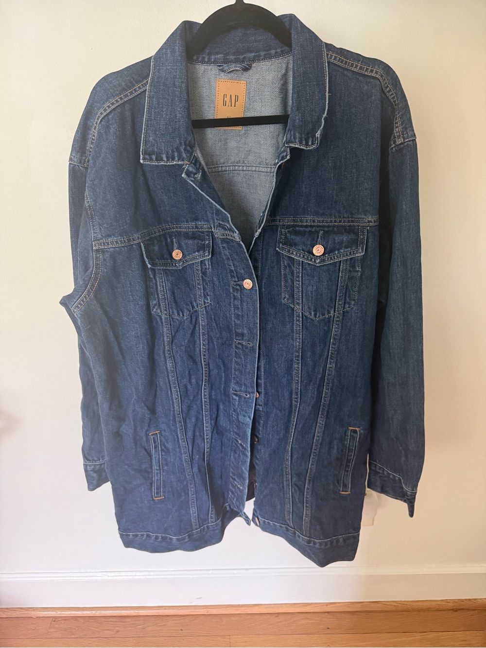 GAP Women's Oversized Indigo Blue Denim Jacket
